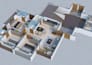 create realistic 3d floor plan, isometric view and architectural render